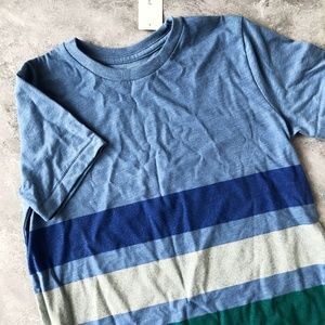 NWT Peek boy shirt blue stripes size M 6-7